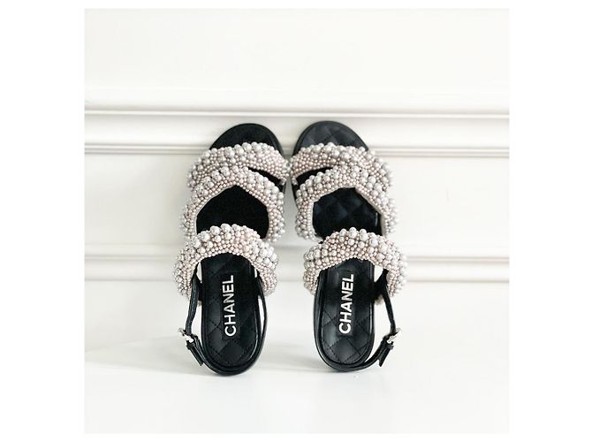 Décolleté Chanel in pelle nera 37.5 Nero - vista 11
