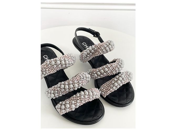 Décolleté Chanel in pelle nera 37.5 Nero - vista 4