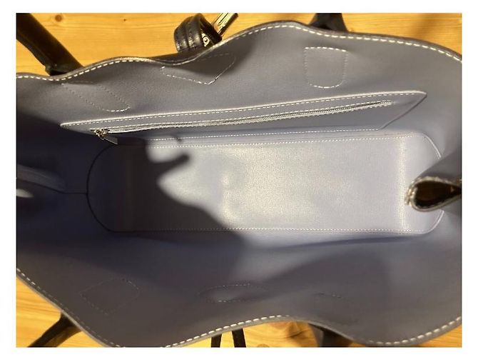 Marineblaue Longchamp Roseau Tasche - Ansicht 4