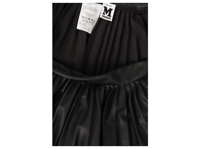 Falda plisada M Missoni de piel sintética negra Negro - vista 3