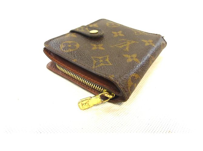 Louis Vuitton Compact Zip Monogram Cartera Marrón Castaño - vista 5