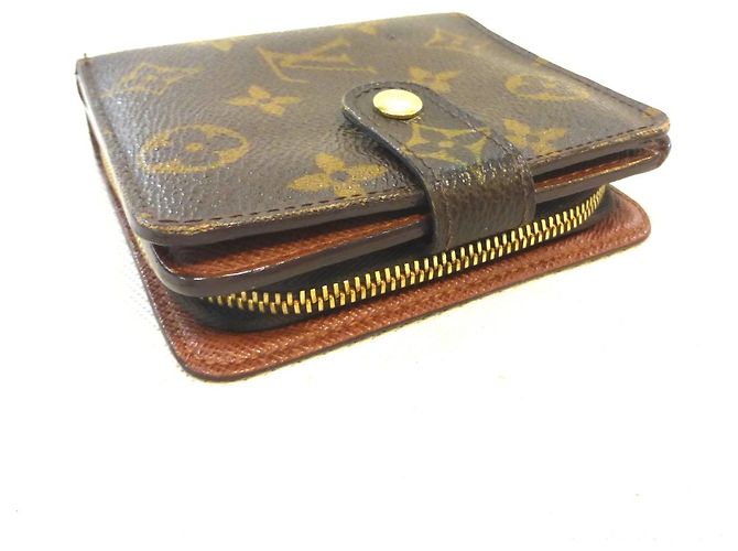 Louis Vuitton Compact Zip Monogram Cartera Marrón Castaño - vista 6