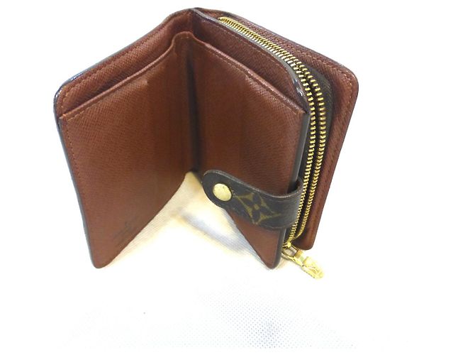 Louis Vuitton Compact Zip Monogram Cartera Marrón Castaño - vista 9