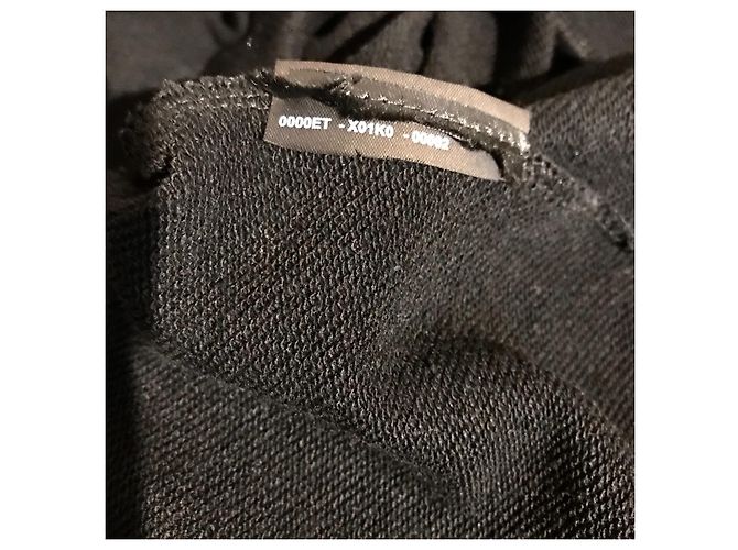 Pull Prada noir en coton avec bande rouge - vue 5
