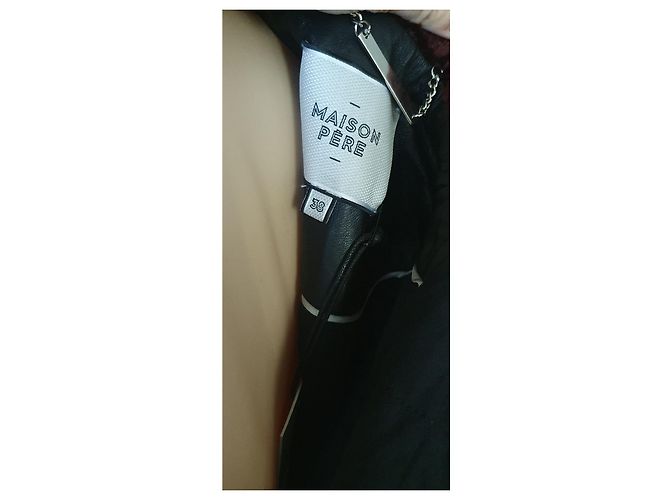 Autre Marque Maison Père Manifique Pelzjacke Dunkelrot M - Ansicht 3