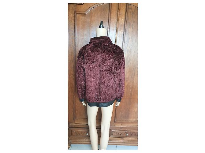 Autre Marque Maison Père Manifique Pelzjacke Dunkelrot M - Ansicht 4