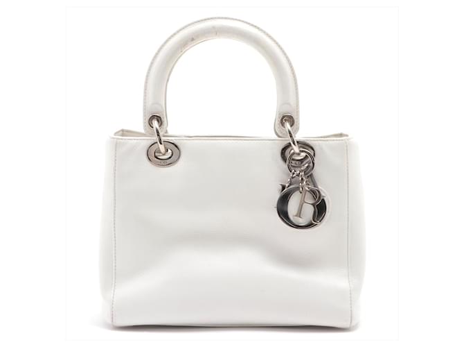 Dior Lady Dior White Leather ref.381565 - Joli Closet