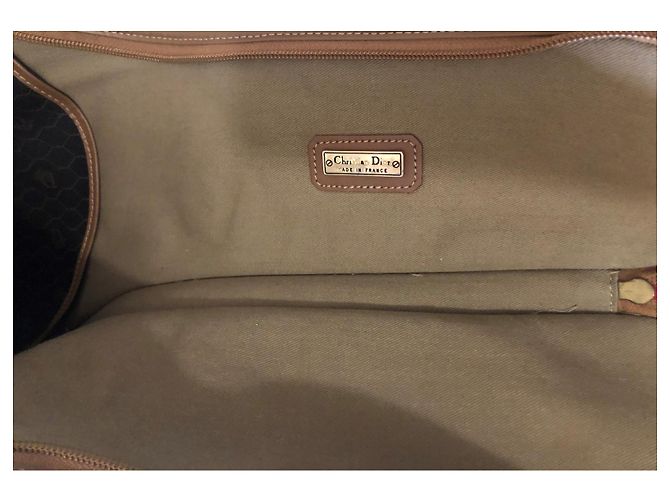 Borsa da tennis Christian Dior in pelle marrone - vista 3