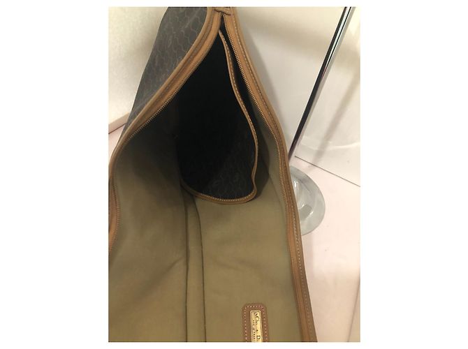 Borsa da tennis Christian Dior in pelle marrone - vista 5