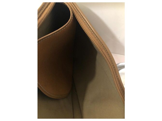 Borsa da tennis Christian Dior in pelle marrone - vista 7