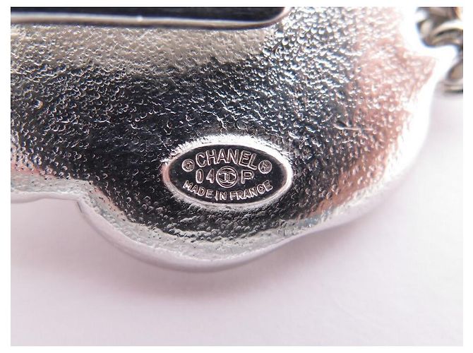 CINTURÓN CADENA CHANEL CAMELIA 75 a 85 CINTURÓN CADENA STRASS METAL PLATA CM - vista 5