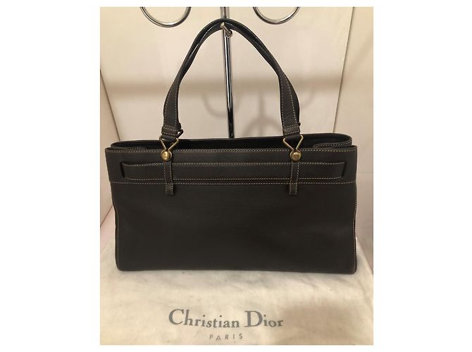 Borsa Dior in pelle marrone - vista 2