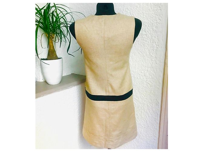 Autre Marque Kookai Wollkleid Schwarz Beige Größe 36 - Ansicht 2