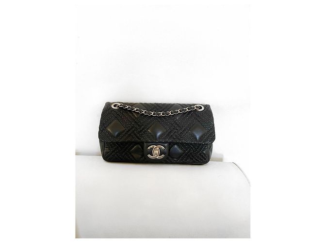Timeless Borsa Chanel nera con patta singola Nero - vista 2