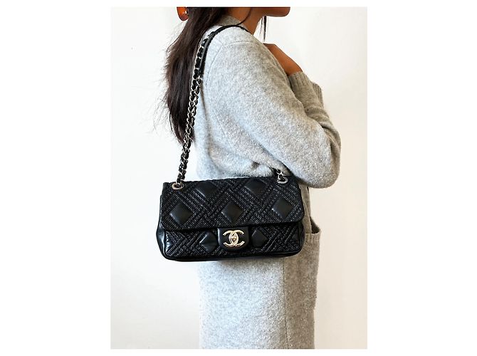 Timeless Borsa Chanel nera con patta singola Nero - vista 7