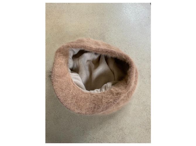 Autre Marque Cappello invernale in pelliccia di coniglio beige - vista 3
