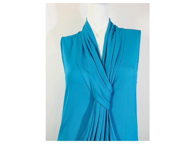 Diane Von Furstenberg DvF Vintage Baker Kleid Türkis - Ansicht 3