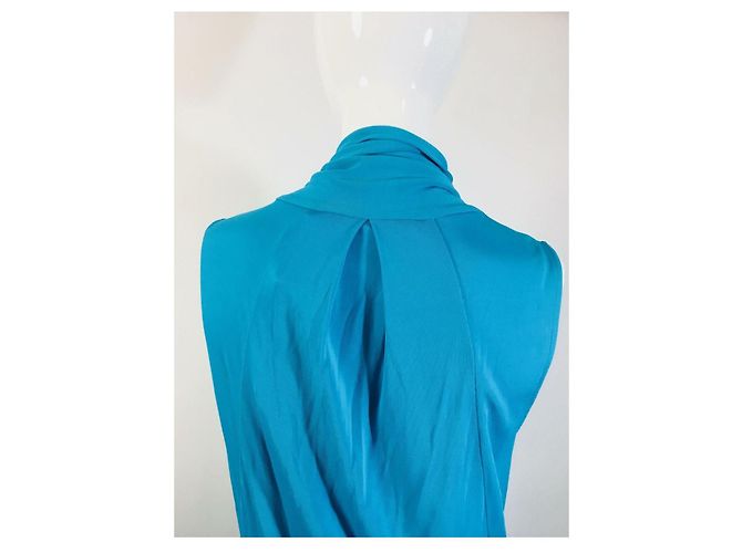 Diane Von Furstenberg DvF Vintage Baker Kleid Türkis - Ansicht 6