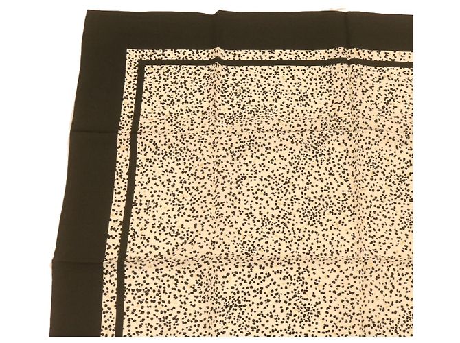 Christian Dior Sciarpa Seta Nera Autentica 24729 - vista 2