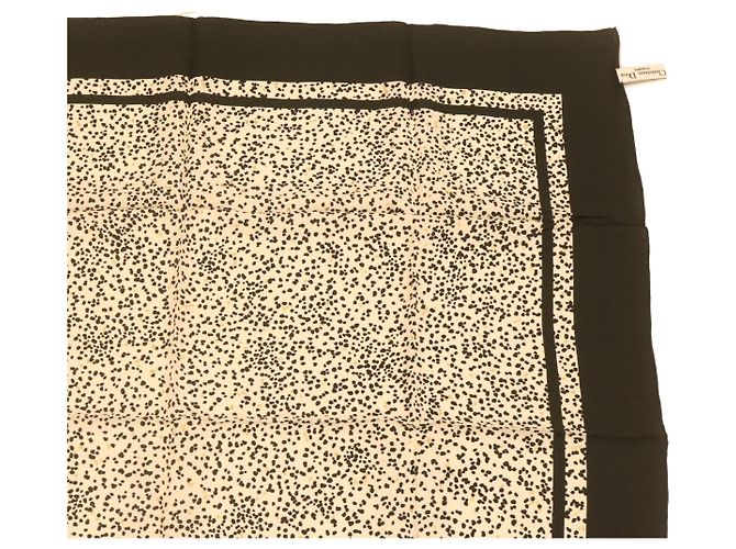 Christian Dior Sciarpa Seta Nera Autentica 24729 - vista 3