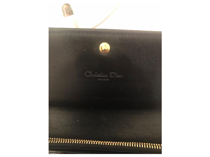 Dior Black Patent Leather Wallet Gold Hardware - view 5