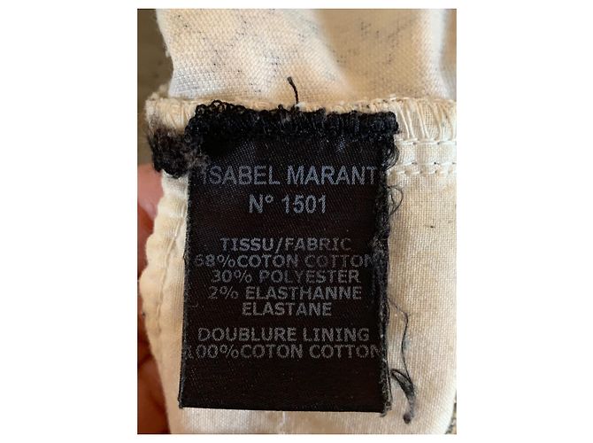 Isabel Marant Hose Schlangenmuster Samt Beige - Ansicht 4