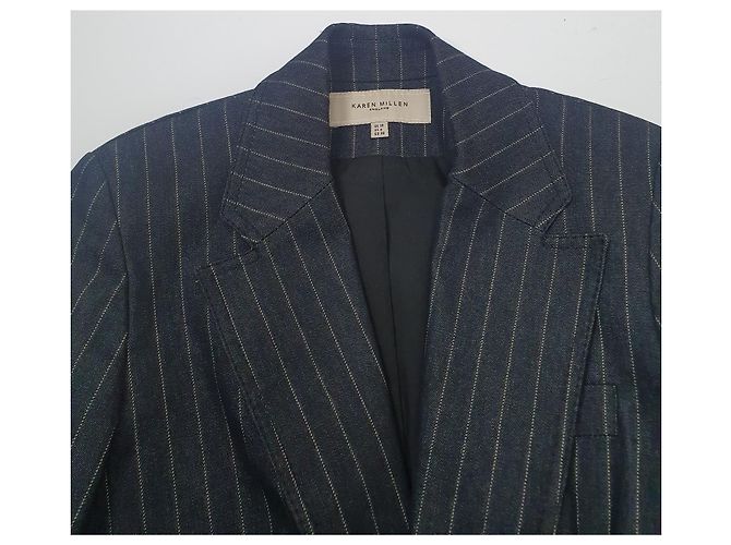 Patrizia Pepe Blazer Gestreift Dunkelblau - Ansicht 5