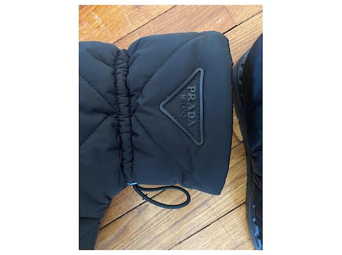 Prada Botín de nailon acolchado Negro - vista 3