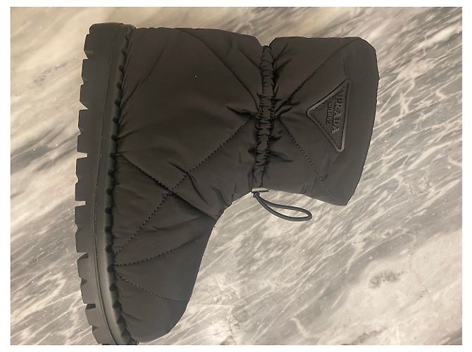 Prada Botín de nailon acolchado Negro - vista 5