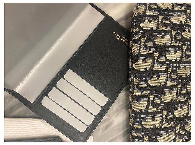 Bolsa de viagem Christian Dior Oblique azul marinho em tecido - vista 3