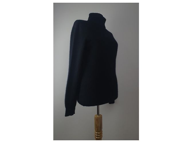 Autre Marque Chillytime by Madeleine schwarzer Kaschmir-Polopullover - Ansicht 3