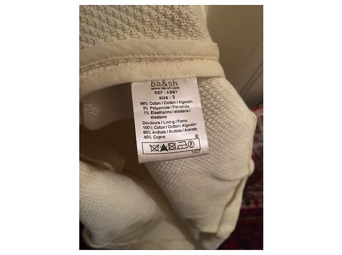 Bash extra dicker Baumwoll-Sommermantel Beige - Ansicht 7