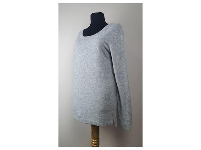 Autre Marque Delicate Love grauer Kaschmir Wollpullover - Ansicht 2