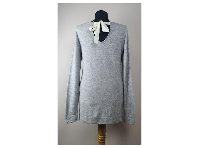 Autre Marque Delicate Love grauer Kaschmir Wollpullover - Ansicht 3