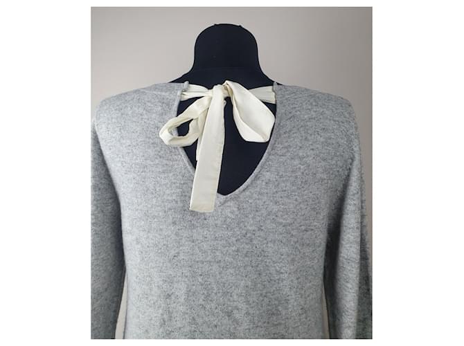 Autre Marque Delicate Love grauer Kaschmir Wollpullover - Ansicht 4