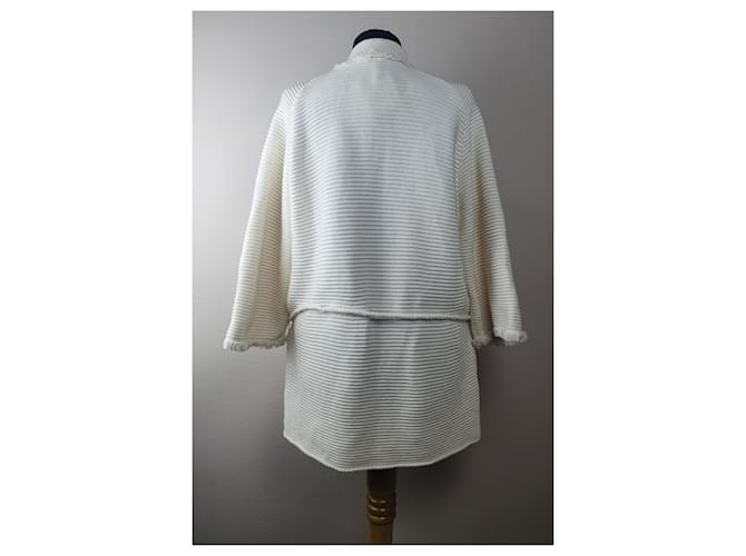 Filippa K Strickjacke Weiß Baumwolle Größe L - Ansicht 4