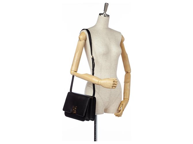 Burberry Black TB Leder Umhängetasche - Ansicht 8