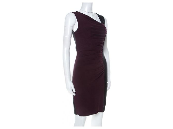 Diane Von Furstenberg Abito DvF Gladys bicolore Nero Viola scuro - vista 2