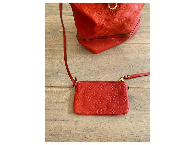Louis Vuitton City Car PM Empreinte Borsa in pelle arancione - vista 6