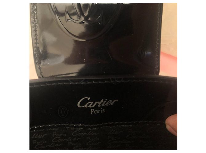 Borsa Cartier in vernice nera Nero - vista 5