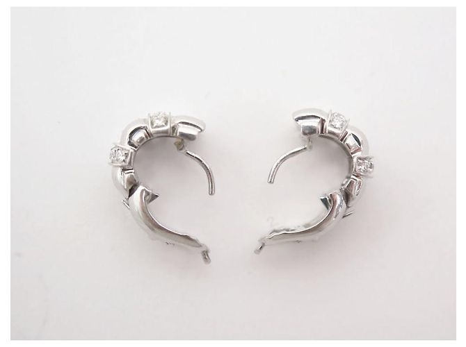 ORECCHINI TIFFANY & CO VANNERIE BASKET WEAVE ORO BIANCO E DIAMANTI - vista 3