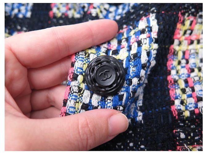 NUOVA GIACCA CHANEL P34951 S 36 IN TWEED BOTTONI MULTICOLORE CC NEW JACKET - vista 10