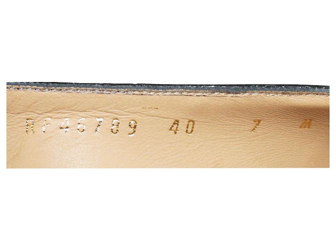 Salvatore Ferragamo Zeppe nere goffrate in pelle di serpente - vista 6