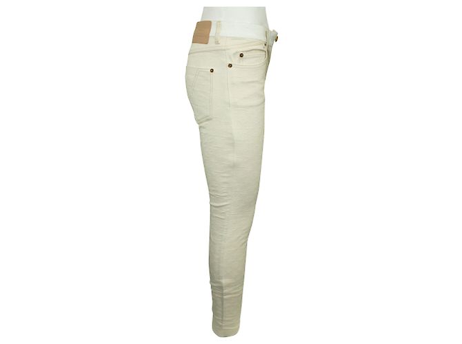 Louis Vuitton Vaqueros beige con monograma en relieve Carne - vista 4