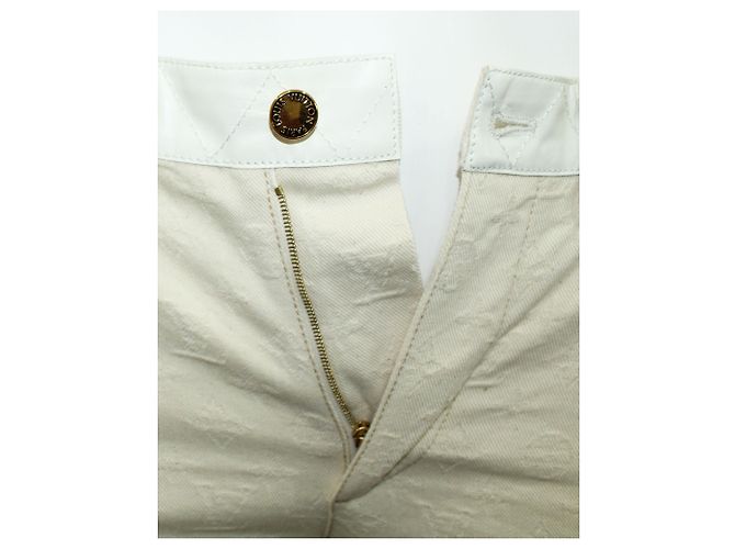 Louis Vuitton Vaqueros beige con monograma en relieve Carne - vista 5
