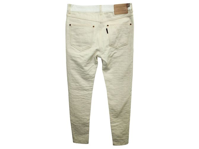 Louis Vuitton Vaqueros beige con monograma en relieve Carne - vista 7