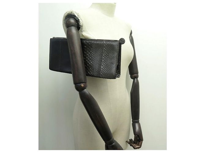 CHANEL HANDTASCHE AUS ZWEIFARBIGEM GRAUEM PYTHON LEDER SCHLANGENKUPPLUNG - Ansicht 5