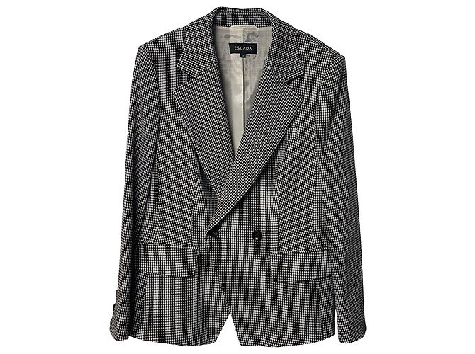 Completo pantalone a quadri Escada con camicetta Nero - vista 3