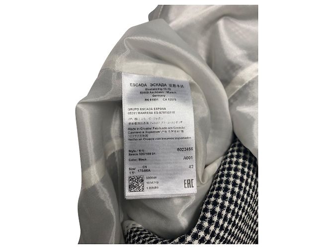 Completo pantalone a quadri Escada con camicetta Nero - vista 7