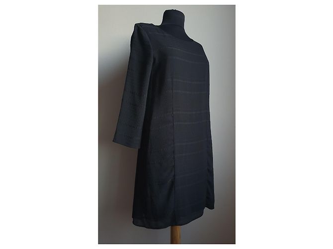 SéZane Schwarzes Kleid aus Polyester Größe 38 - Ansicht 2